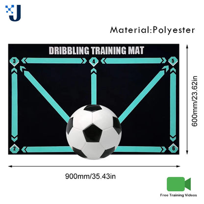 Fußball-Trainingsmatte – Strapazierfähig, rutschfest und faltbar – Dribbel-Trainingsmatte für Kinder und Erwachsene – Ideal für Indoor- und Outdoor-Training